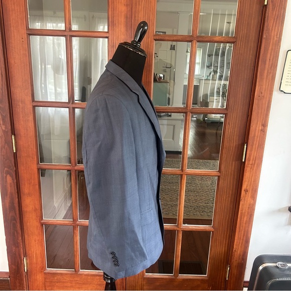 Albert Nipon Jacket Adult 40R Solid Gray Single Breasted Sport Jacket Blazer - Picture 4 of 12